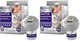 FELIWAY Aroma Diffuser, Optimum Cat, Enhanced Calming Pheromone, 48 mL | 30 Day | Starter Kit | Translucent | Pack of 2