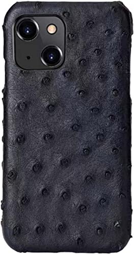 Coque iPhone 14 Plus noire style autruche pour le quotidien urbain
