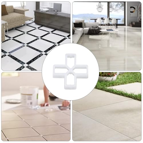 Jieddey Fliesenkreuze 10mm,100 PCS Fliesen Kreuze für Terrassenplatten Plattenabstandshalter Kreuzförmige Hohlstruktur Fliesenabstandshalter für DIY Pflasterung Fliesenwand Fliesenleger Gartenplatten