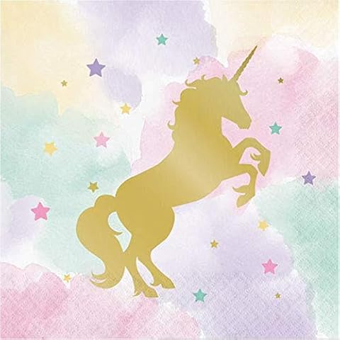 Creative Converting Unicorn Sparkle Napkins, 16 Pcs Cover
