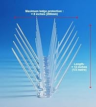 SPIKEZONE - Spikes for Bird & Pigeon, Polycarbonate Bird/Pigeon Control Spikes, Bird Spikes, Pigeon Problem Solutions (7 Pcs)
