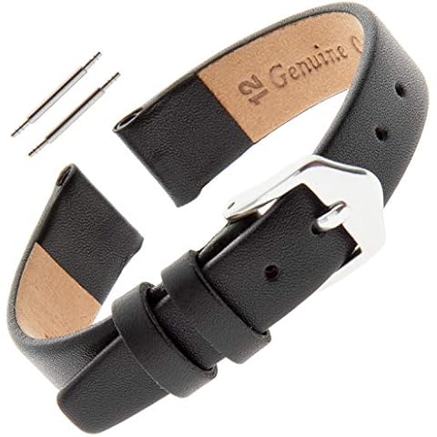 Gilden Classic Calfskin Black Leather Watch Band Cover