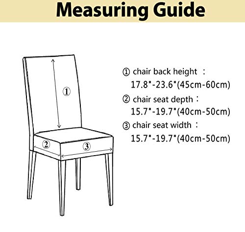 Image of House of Quirk Spandex Chair Slipcovers for Dining Room, Polyester Chair Cover, Washable Seat Protectors (Set of 6, Grey Pink Prism)