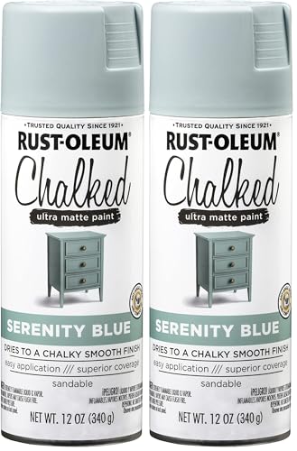 Image of Rust-Oleum 302595 Series Chalked Ultra Matte Spray Paint, 12 Ounce (Pack of 2), Serenity Blue