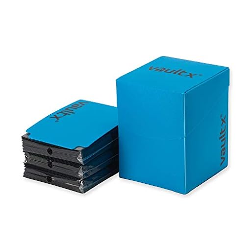 Vault X Caja Deck Box para Cartas Coleccionables y 150 Fundas Negras, Compatible con 100+ Cartas Enfundadas, Tamaño Grande Estándar, Caja de Almacenamiento, para el Juego MTG Commander, TCG (Azul) | Ya disponible en tu tienda friki favorita! En mundofriki.es!