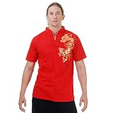 Herren Kung-Fu Tai-Chi & Meditations T-Shirt (M, Rot)