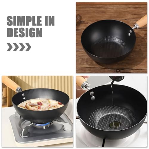 Wok pequeño de hierro de 28 cm VICASKY miniatura 3