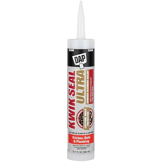 12 Pack of DAP 18898 Kwik Seal Ultra Clear Premium Silicone Sealant