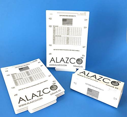 ALAZCO 24 Glue Traps - Excellent Quality Glue Boards Mouse Trap Bugs Insects Spiders, Brown Recluse, Crickets Cockroaches Lizard Scorpion Mice Trap & Monitor Non-Toxic Made in USA