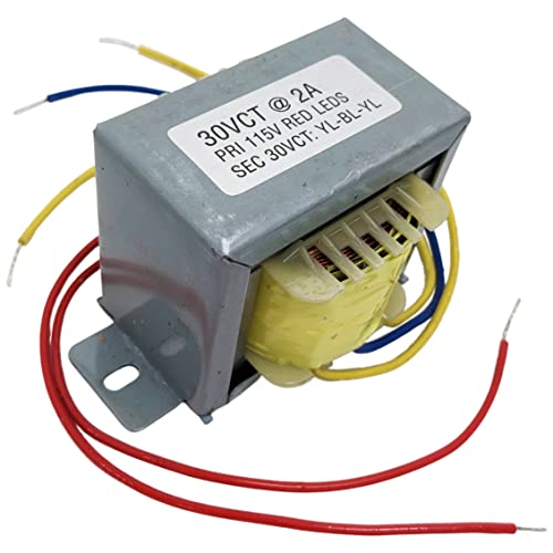 30VCT 2A Power Transformer with Wire Leads and Foot Mount - EX ELECTRONIX EXPRESS (1 Pack)