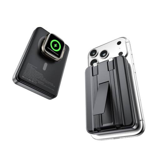 Portable-Charger-10000MahWireless-Power-Bank-for-MagsafeBuilt-in-Cables Portable Charger 10000Mah,Wireless Power Bank for Magsafe,Built in Cables - Image 1