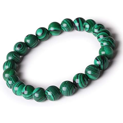 Ahokei 8mm Natural Stone Energy Beads Bracelet Valentine's Day Mother's Day Birthday Gifts for Men and Women, 8 month, Gemstone Cover