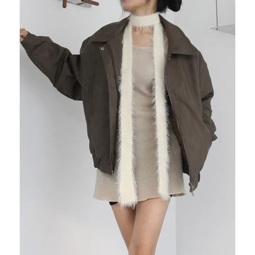 Knit Scarf for Women Long Skinny Belt Necktie Imitation Mink Hair Photo Props Long Neckerchief Skinny Scarf Necktie3