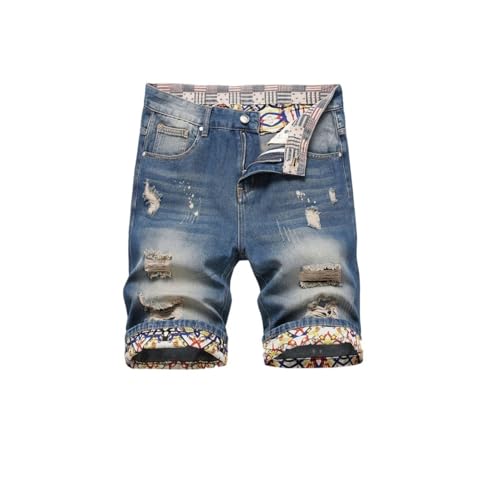 Short en jean vieilli homme en toile denim robuste non extensible coupe droite