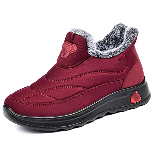 Bottes de neige femme chaussures d'hiver en peluche et bottes courtes