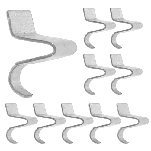 10pcs Cabinet Shelf Clips, Heavy Duty Shelving Brackets Clips Shelf Pegs Support Clip Holder Compatible with Sandusky Metal Cabinet (Silver)