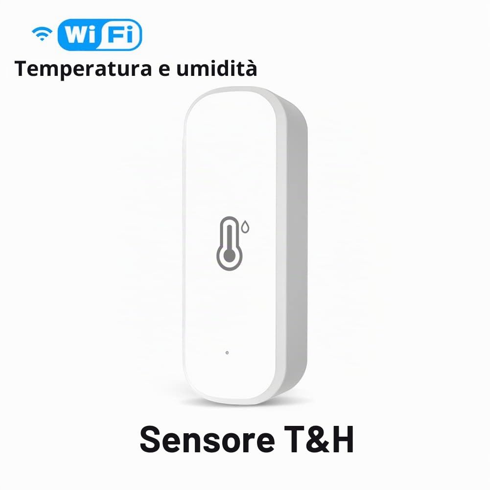 SPORTARC per Tuya - Termometro e igrometro WiFi, 4 pezzi, sensore di temperatura e umidità per uso interno ed esterno, con allarme di notifica tramite app, funziona con l'app per Tuya