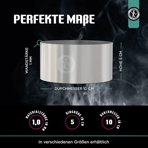 Dessertringe Ess-Nische 10cm Burgerringe für Grill und Backen