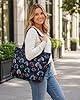 Floral Tote Water-resistant Large Shoulder Bag for Shopping School Work College Yoga Travel Beach Daily Use with Multi Pockets #2
