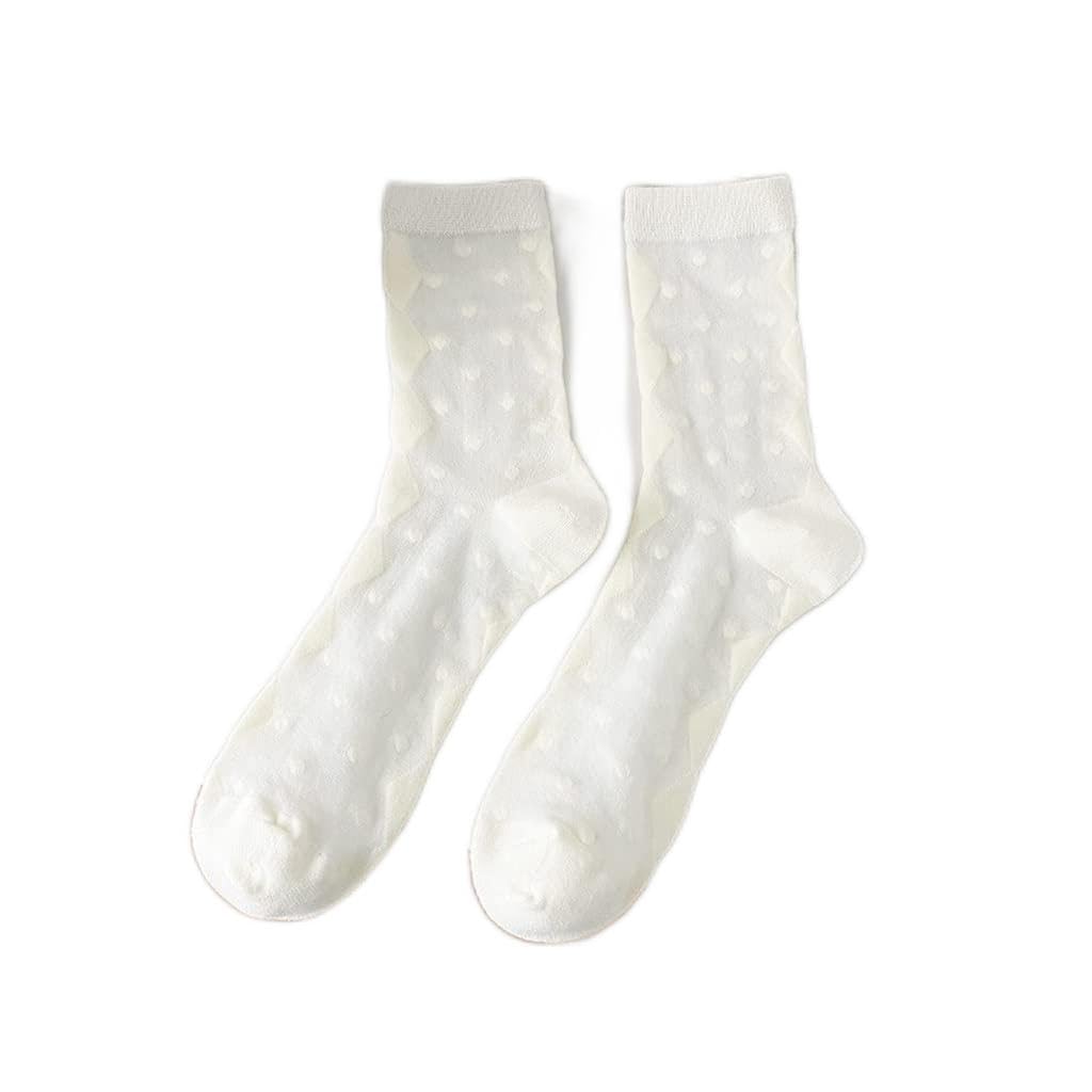 Home Kolekcje 3 pary moda damskie skarpetki letnie kryształowe jedwabne skarpetki damskie Harajuku dziewczyna student w kropki urocze skarpetki skarpetki