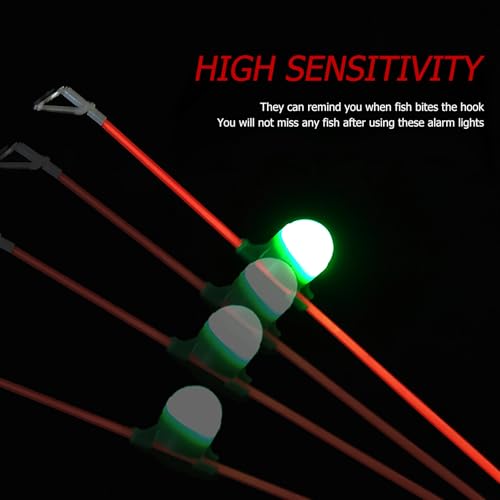 Luces LED de pesca nocturna EXCEART alarmas de mordida para caña en pack de 2 5