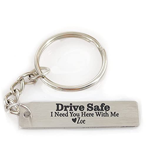Personalized Boyfriend Gift Husband Gift Drive Safe Keychain Gift For Birthday Gift Idea I Need You Here With Me Keychain Gift For Husband DRIVE-SAFE-KEYCHAIN