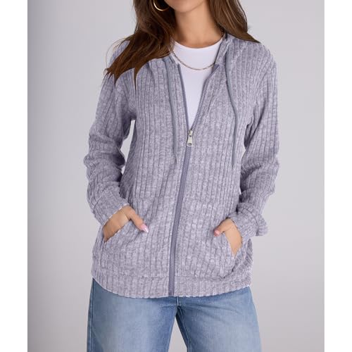 Image of Witsmile Zip Up Hoodie Women Oversized Sweatshirt Long Sleeve 2026 Fall Outfit Lightweight Jackets Workout Clothes