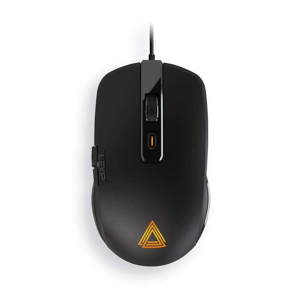 Lexip - Gaming Mouse - Np93 Neptunium Alpha - French Innovation - with 2 Axis Internal Joystick - Ultimate Glide with Ceramic Skates + Adjustable Weight + 12 Programmable Buttons