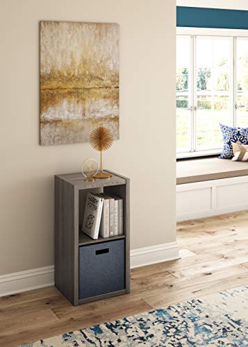 Image of ClosetMaid Decorative Open Back 2-Cube Storage Organizer, Graphite Gray