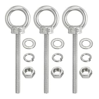 PATIKIL M8x35mm Hexagonal Tapón Tornillo, 3 Juego Cilíndrico Hueco Perno Tuerca Kit Lámpara Roscado Tornillos Pasante Agujero Sujetadores, 304 Inoxidable Acero