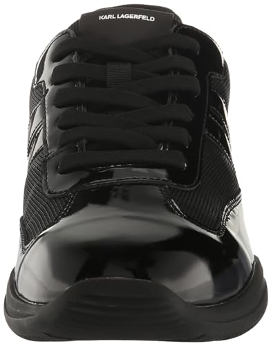 Karl Lagerfeld Paris Men's Patent Leather Camo Black Sole Sneaker2