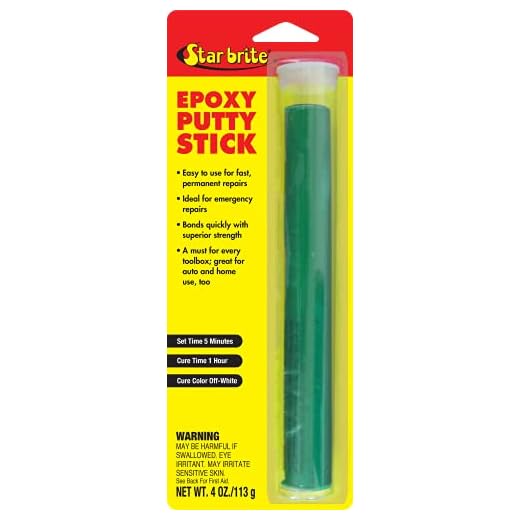 STAR BRITE Epoxy Putty Stick - Make Fast, Permanent Repairs - Even Underwater, Fiberglass, Wood, Plastic 4 OZ. (087104)