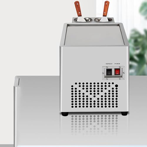 110V Instant Stir Fried Ice Cream Roll Maker,Square Pan with 2 Scrapers,Perfect for Bars,Cafes and Dessert Shops