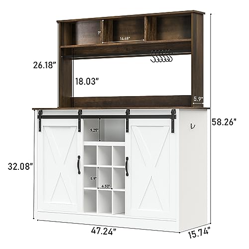 Vinctik6foxfarmhouseledcoffeebarw60000colorlightspoweroutlet7hooks9winkracksadjustableshelffortealiquorwineslidingglassdoor Urban Country Home Decor Vinctik 6fox farmhouse led coffee bar w60000 color lightspower outlet7 hooks9wink racksadjustable shelf for tea liquor winesliding glass door urban country home decor