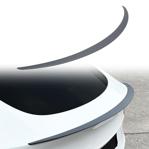 Suemoss Spoiler Fit for Tesla Model Y 2020-2024 Upgrade ABS Material Rear Spoiler Wing OEM Rear Trunk Lip Model Y Accessories Matte Carbon Fiber