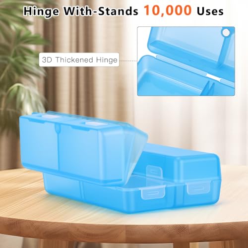 Image of FYY Travel Pill Organizer,7 Compartments Pill Box Medicine Case-Clear Blue