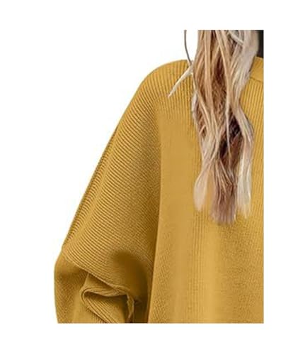 Image of SEMATOMALA Women's Oversized Plain Batwing Sweaters Fall Winter Crewneck Trendy Pullover Knit Jumper Tops
