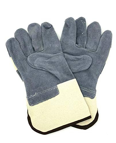 Premium Thick Leather Work Gloves with 10CM Safety Cuff
