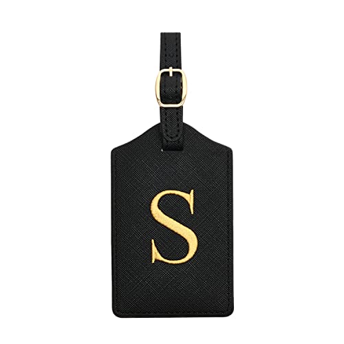 Image of Luggage Tag PU Leather for Suitcase Baggage Handbag Travel Bag Label Suitcase Tag Label Tag w. Name Card & Privacy Cover (S)