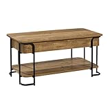 Sauder Station House Lift-top Coffee Table, L: 39.37' x W: 19.69' x H: 18.11', Etched Oak Finish