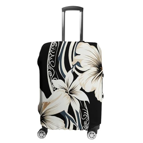 Carry on Luggage Cover Hawaiian Flowers Suitcase Covers for Luggages Tsa Approved Travel Luggage Sleeve Protector Elastic Suitcase Protector Anti-Scratch Washable Fits 19-30 Inch Case -XL