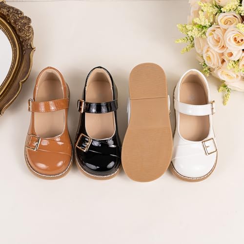 Toddler Girls Mary Jane Shoes School Uniform Formal Leather Sneakers Kids Strap Ankle Soft Wedding Flat Non Slip Shoes3