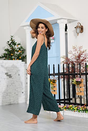 Image of BUENOS NINOS Women's V Neck Floral Maxi Dress Boho Printed Adjustable Spaghetti Strap Ethnic Beach Long Dress with Pockets