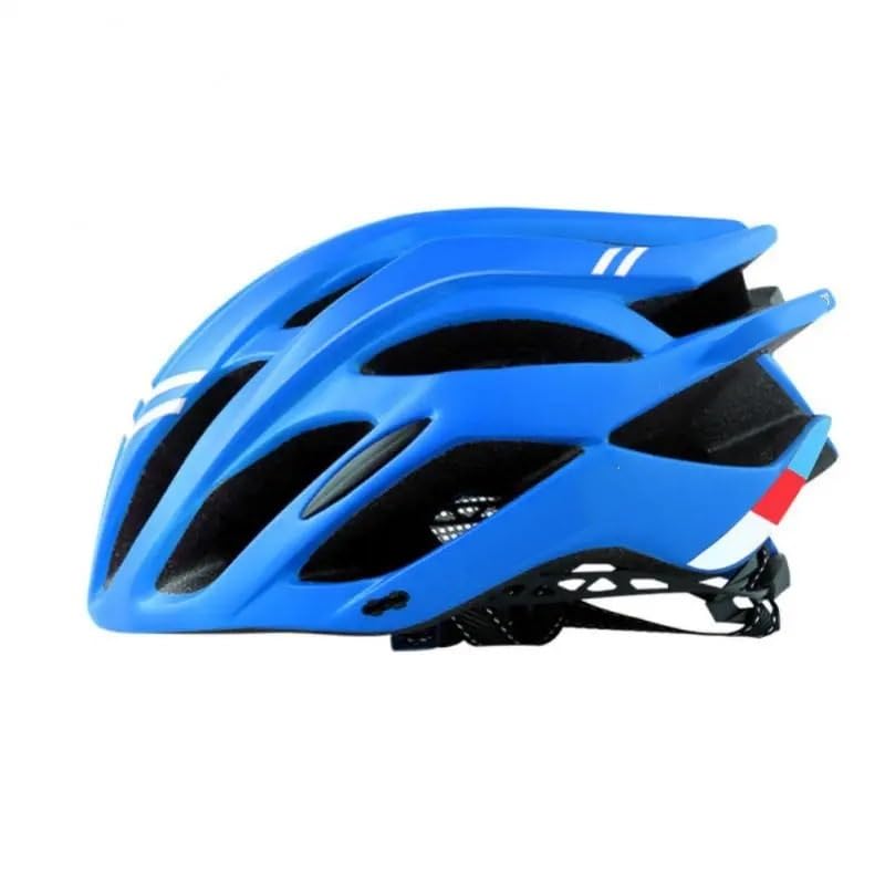 Casco Bicicleta Casco de Bicicleta Carretera competición MTB Cascos for Hombres Casco Ciclismo Ultraligero(Blue No Light)