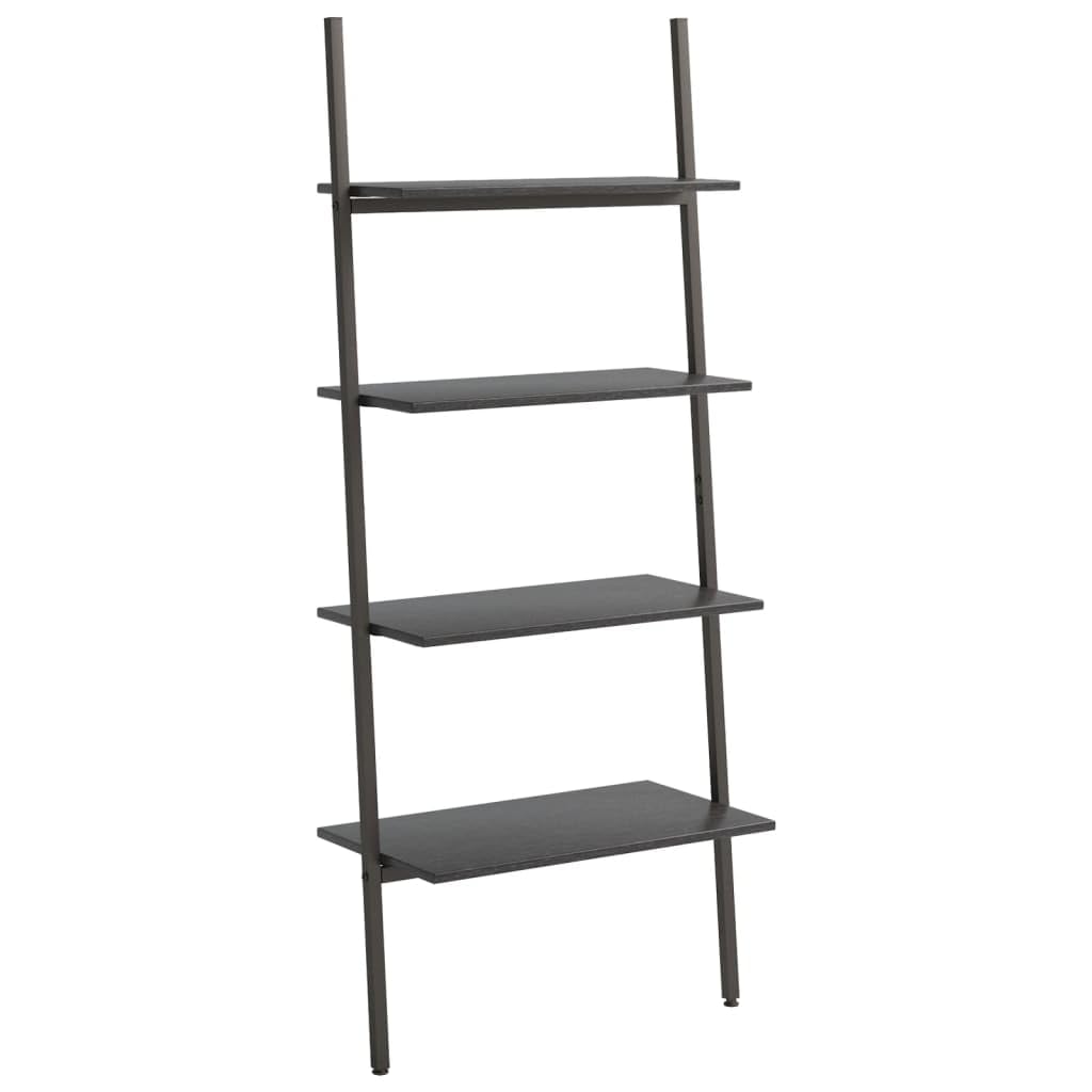 vidaXL Estantería Inclinada de 4 Niveles Mueble Despacho Dormitorio Estante Doméstico Oficina Habitación Almacenamiento Cajones Negro