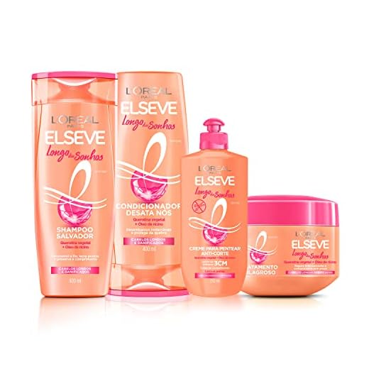 Kit L'Oréal Paris Elseve Longo dos Sonhos - Shampoo + Condicionador + Tratamento + Creme de Pentear