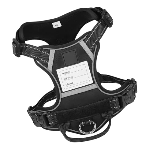 amangul Chaleco de entrenamiento ajustable para perros grandes, placa de identificación fuerte, resistente, mango suave