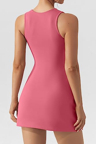Qinsen Women'S Sexy 2023 Fashion Square Neck Dress High Waist Slimminig Fit Mini Dress Azalea M thumb #1