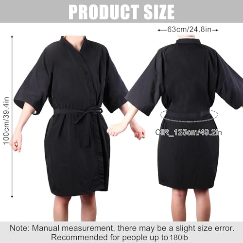 Pasimy 10 Pieces Salon Client Gown Hair Salon Smocks Capes Haircut Cape Salon Robes for Clients Barber Apron Cover for Stylist Women Clients, 40 Inches Long (Black,No Pockets) - Image 3