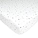 American Baby Company Printed 100% Cotton Jersey Knit Fitted Crib Sheet for Standard Crib and Toddler Mattresses, Grey Stars and Moon, for Boys and Girls